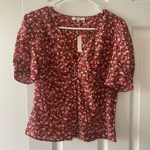 Madewell floral blouse